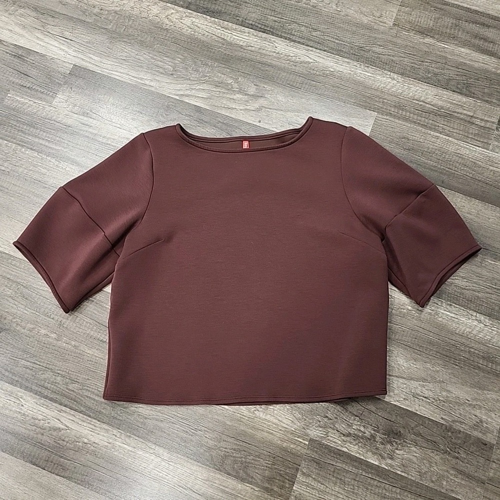 SPANX Mauve Short Sleeve Cropped Blouse